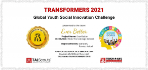 1st Runner up in Social Advocacy track