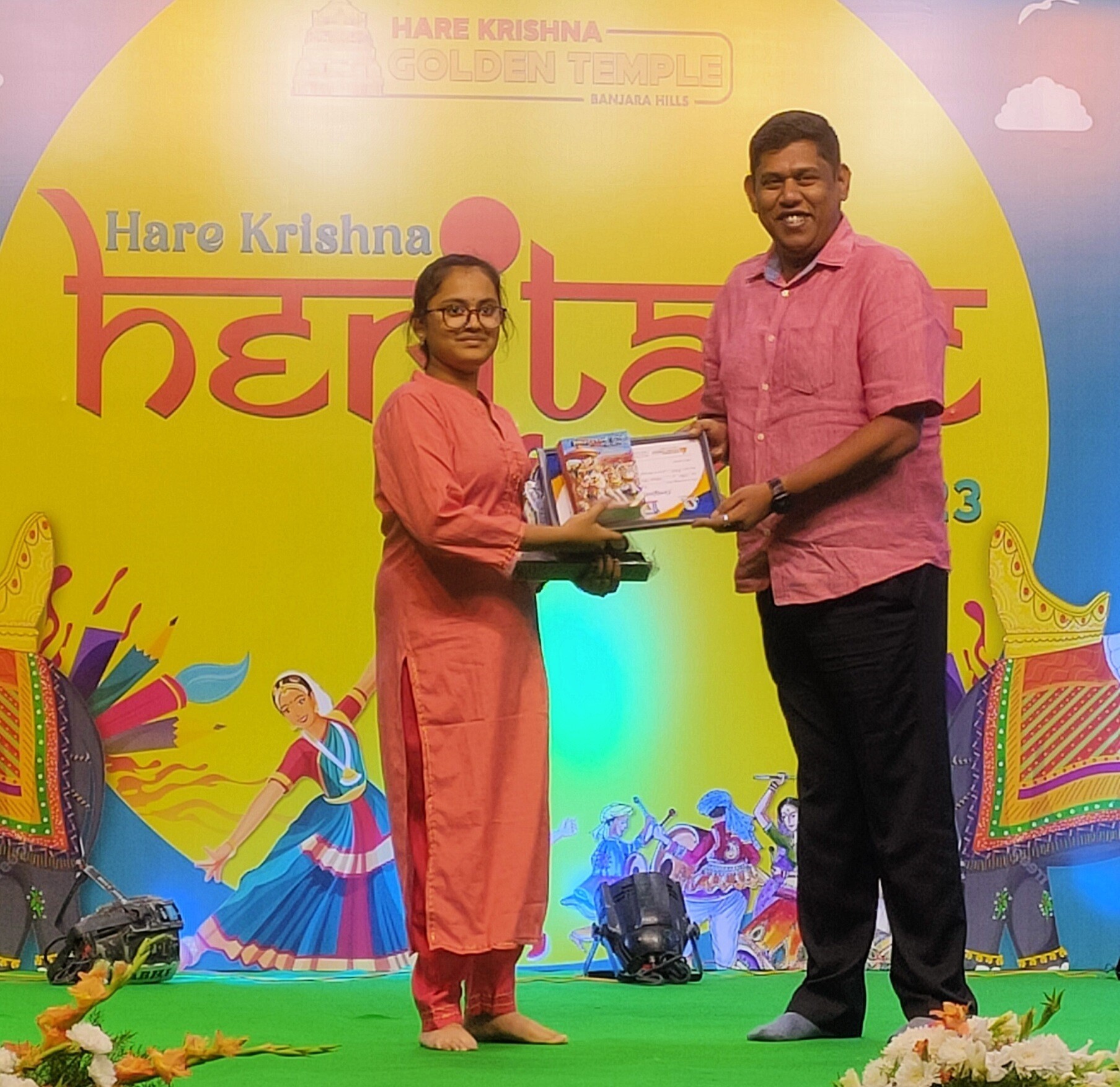 Akshitha Nori VIIIA won the 1st prize in Gita Sloka from Scenior Category