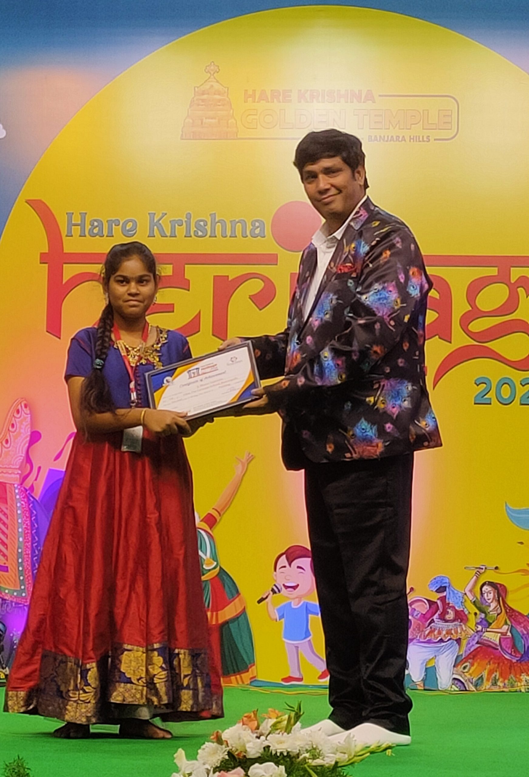 S. Bhanu Tejaswini VIIA won the 2nd prize in painting from junior categoty scaled