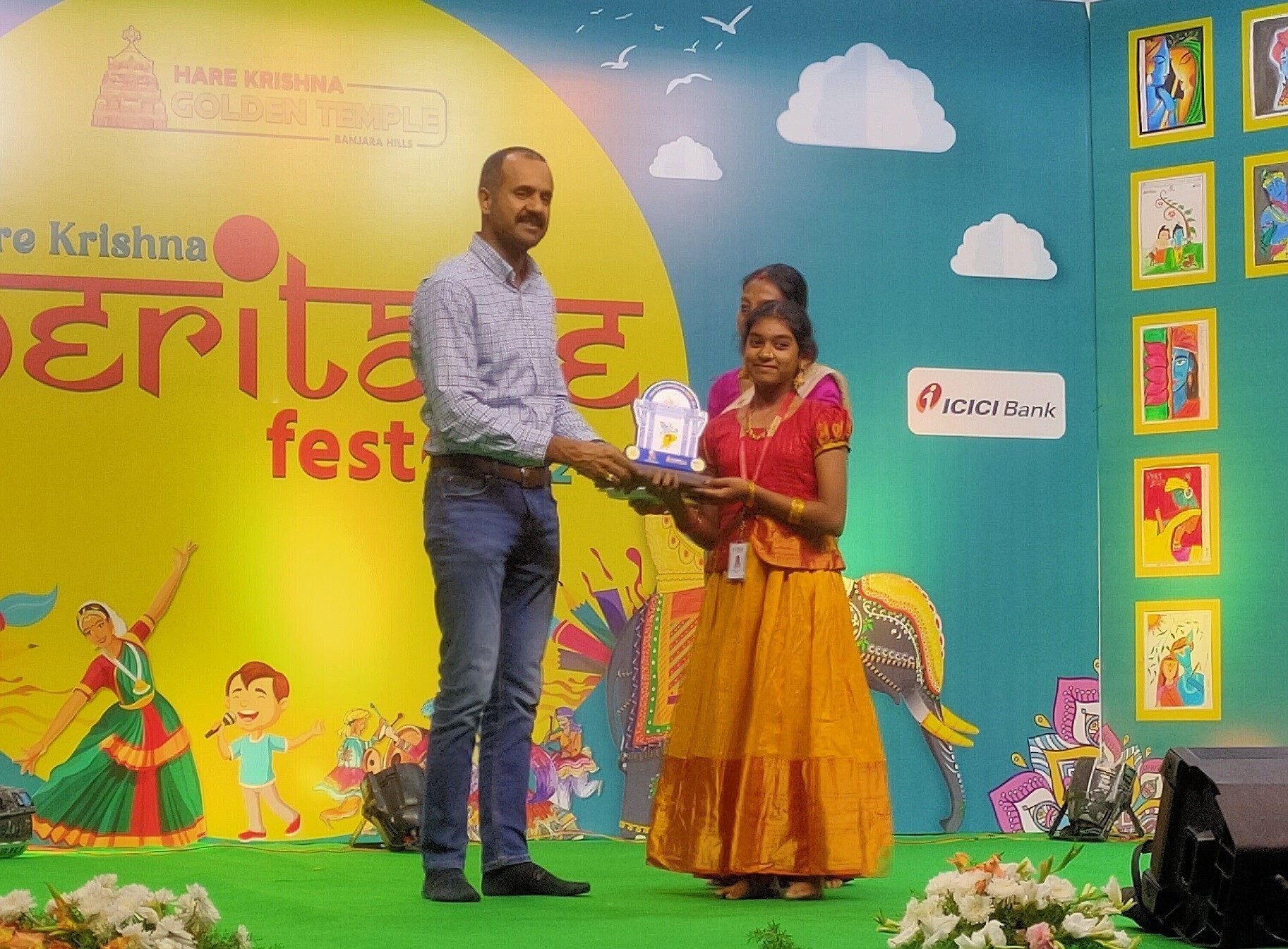 Shivani Satyanarayana VIL won the 1st prize in Classical dance from Junior Category