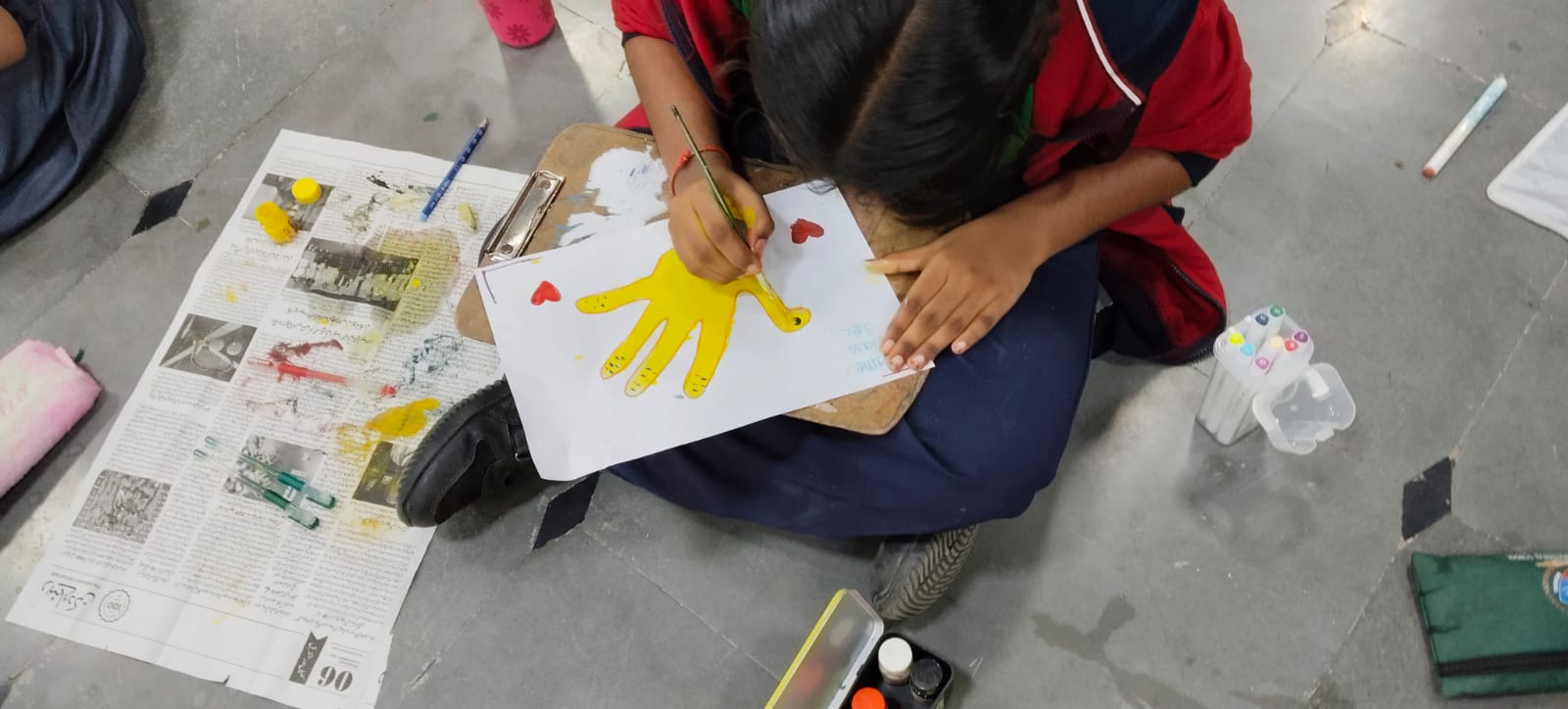 Hand print and Designs with buttons (47)