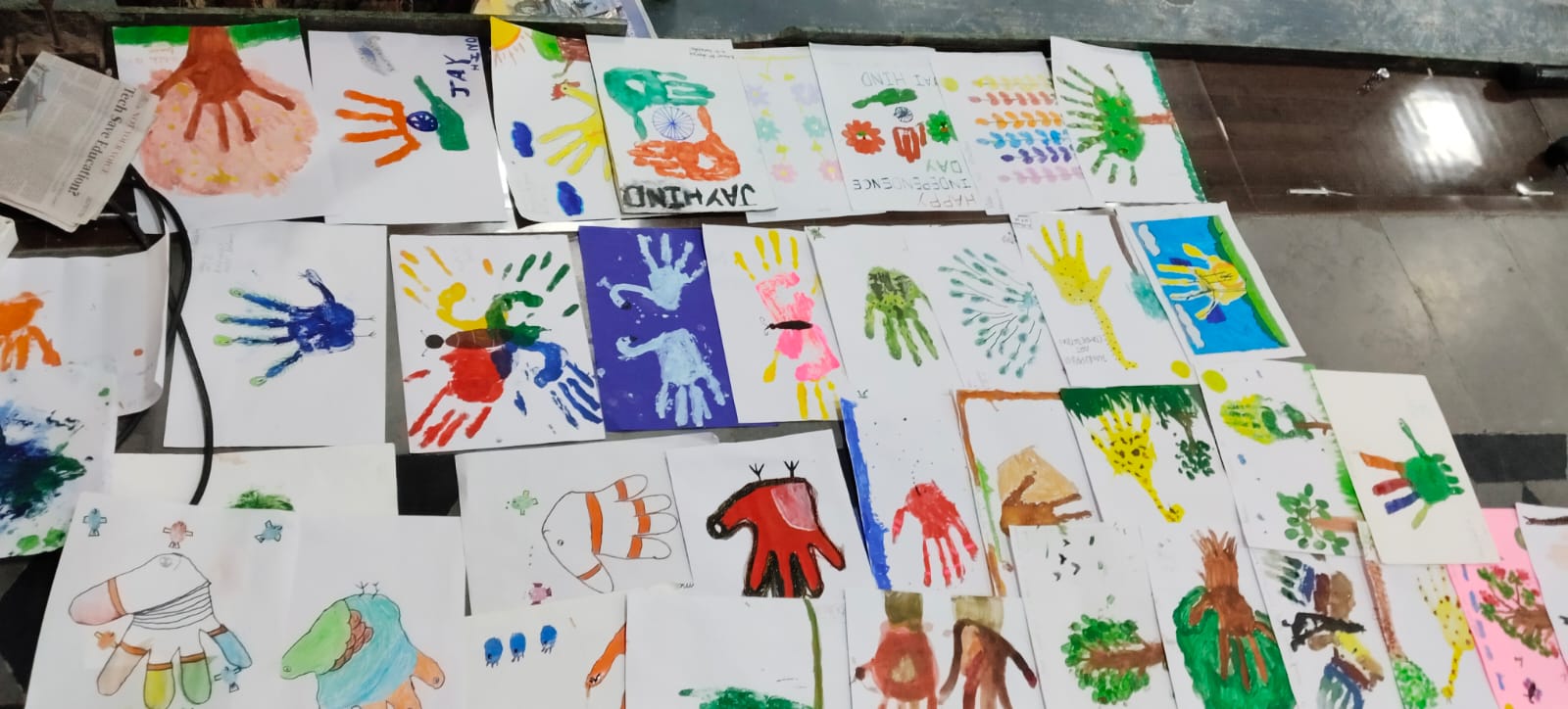 Hand print and Designs with buttons (48)