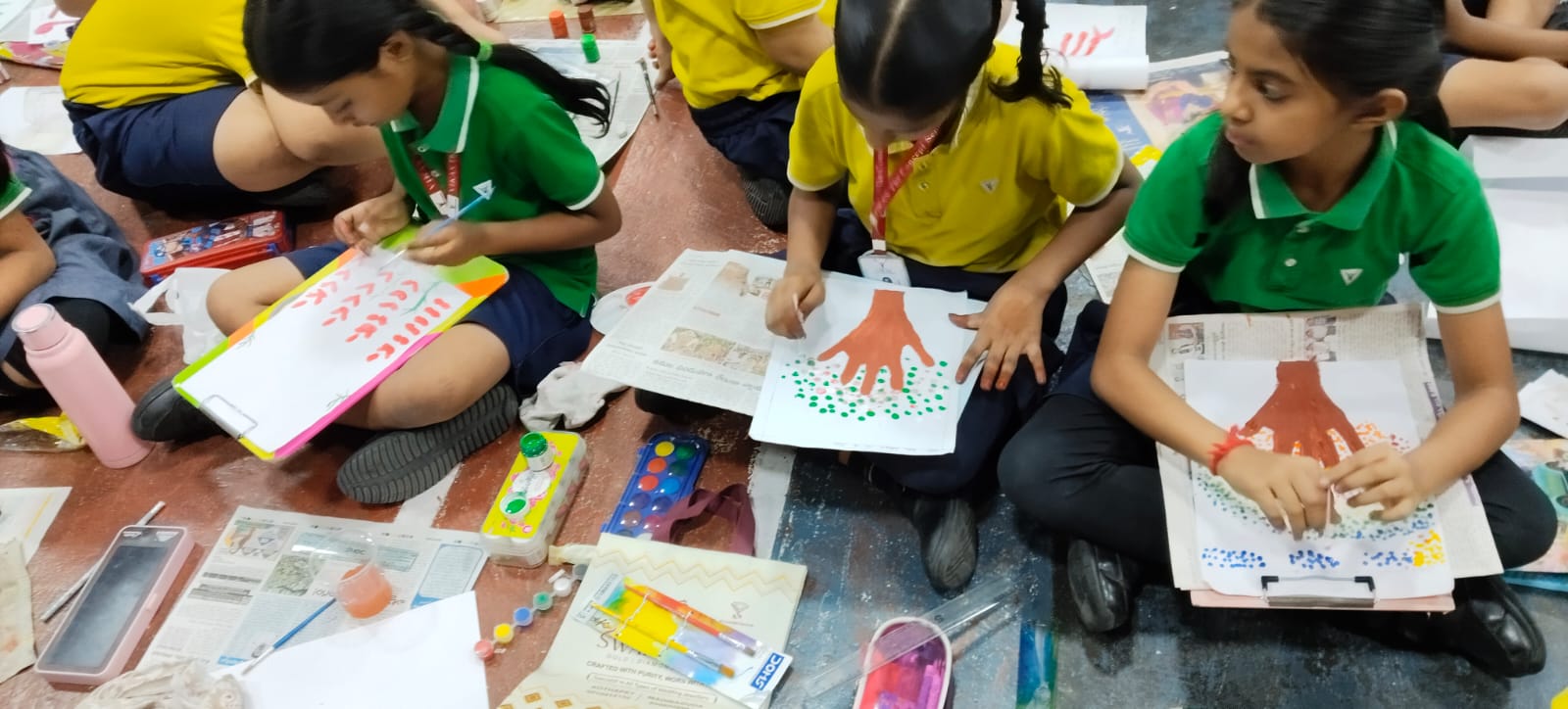 Hand print and Designs with buttons (52)