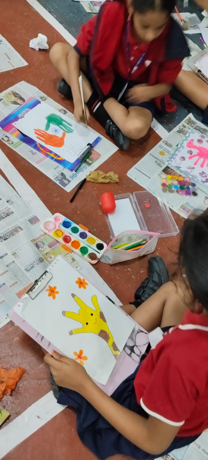 Hand print and Designs with buttons (54)