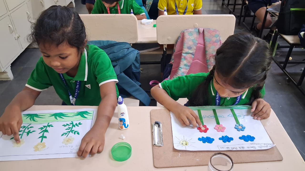 Hand print and designs with buttons (12)