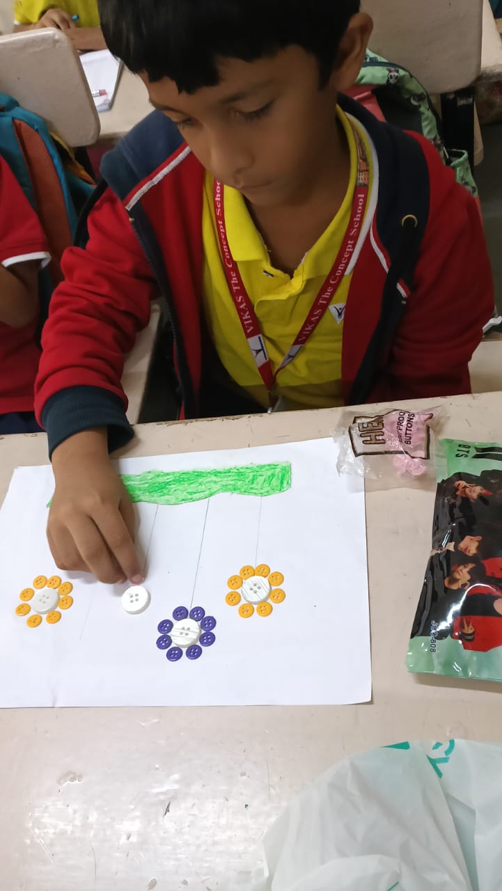 Hand print and designs with buttons (24)