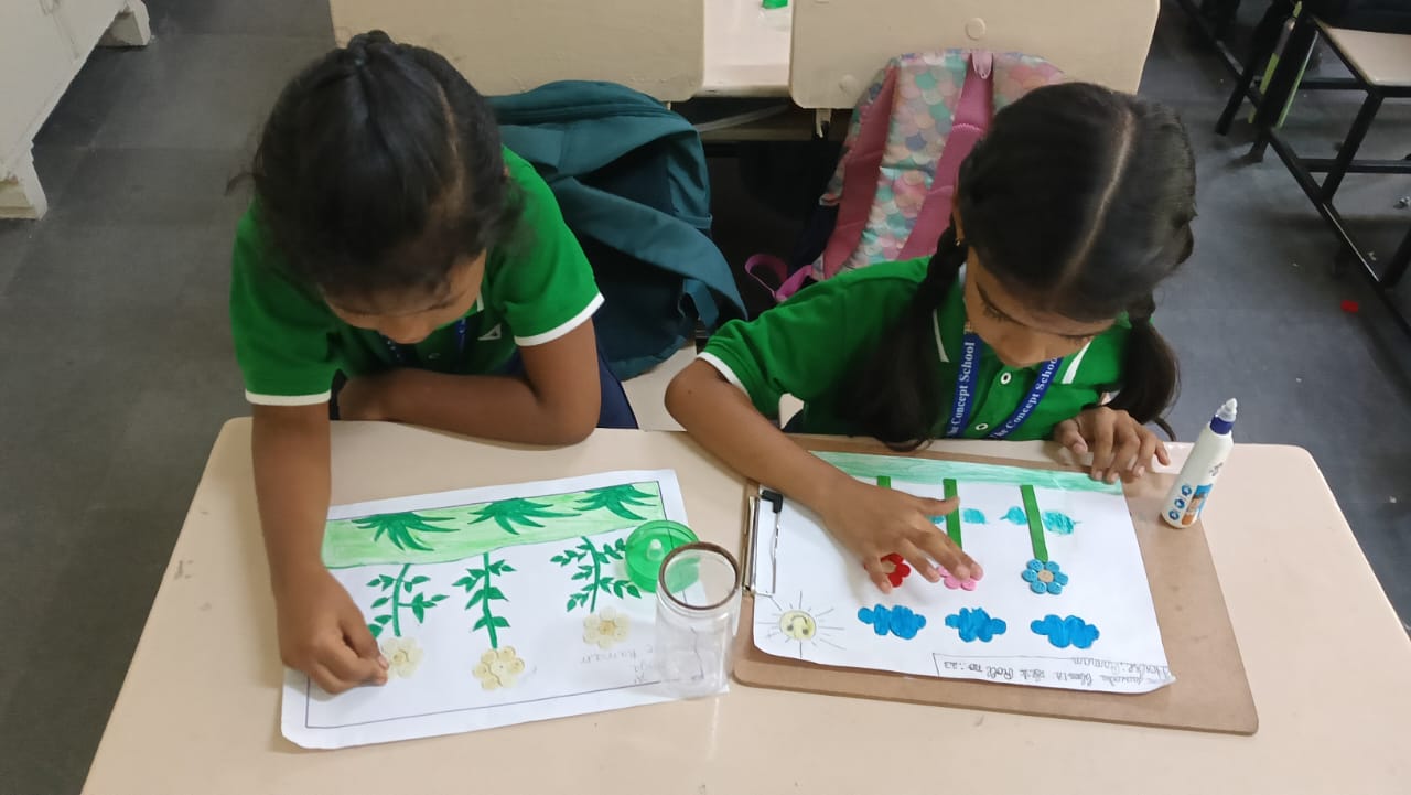 Hand print and designs with buttons (35)