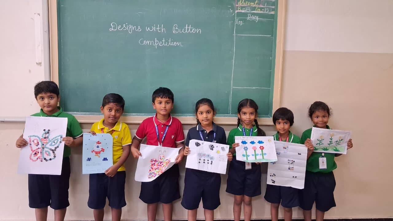 Hand print and designs with buttons (7)