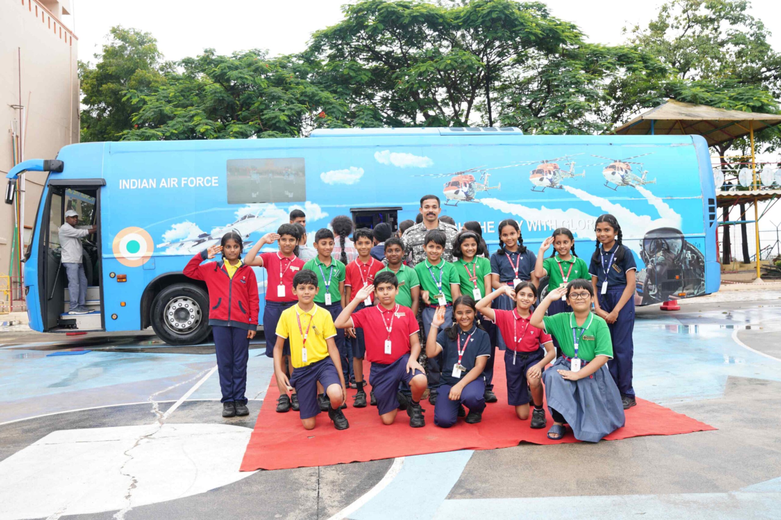 DISHA by Indian Air Force Visits Vikas The Concept School